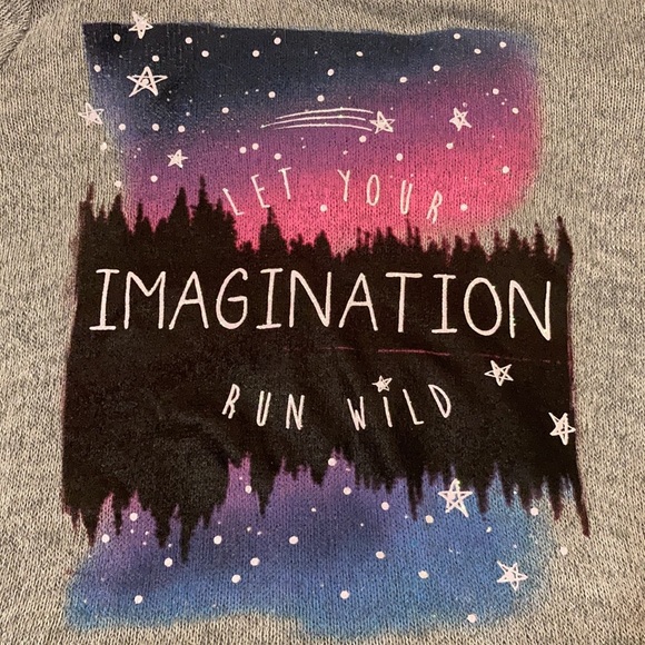 Justice Asymmetrical Graphic Sweater - Picture 2 of 4